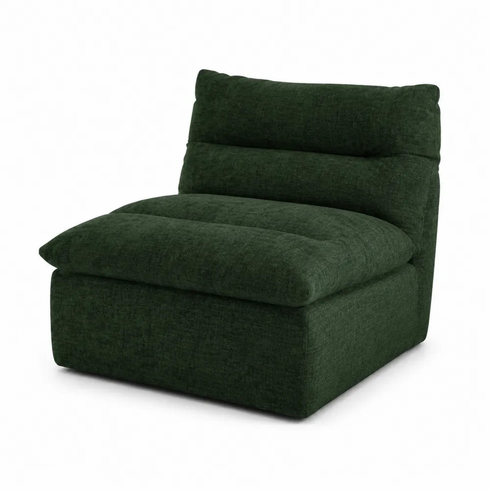 Poltrona Modulare in Tessuto Verde Scuro